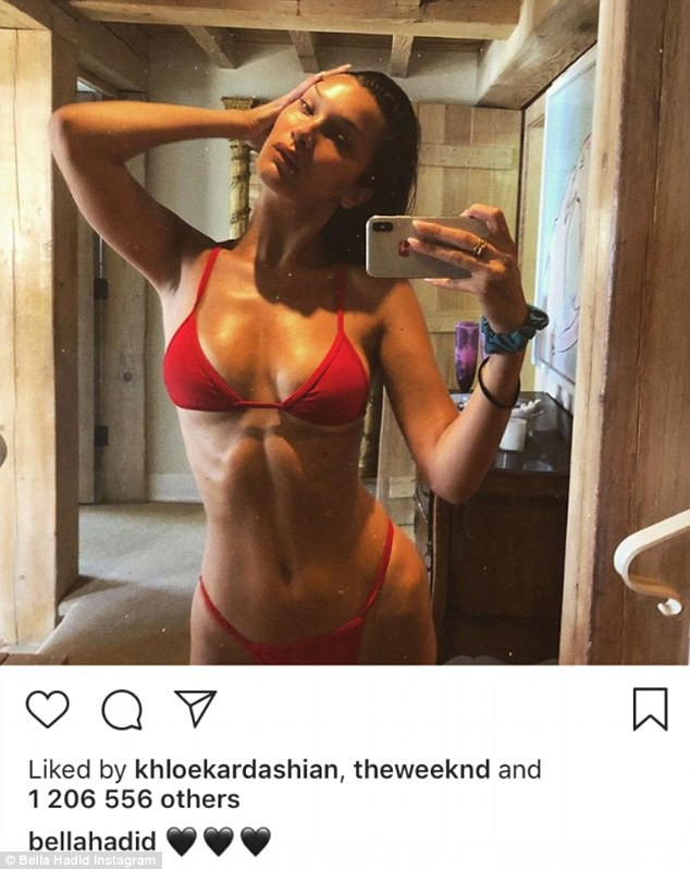 Bella Hadid khoe body nóng bỏng không kém cạnh Gigi, làm The Weeknd cũng thích mê - Ảnh 1.