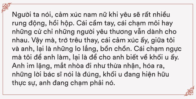 Câu chuyện về cái chạm ngực đầu tiên – thấy tình yêu và một khối u - Ảnh 5.