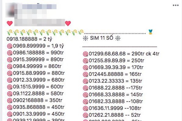 SIM đẹp 11 số sốt xình xịch tăng giá gấp chục lần trước thời điểm rút gọn - Ảnh 1.