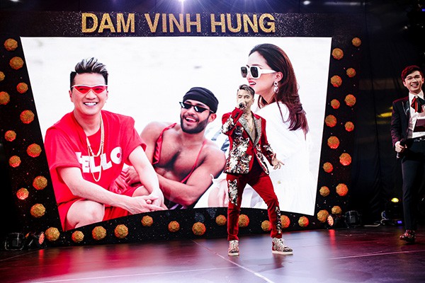 Hương Giang Idol sánh đôi cùng thánh catwalk tới chúc mừng Đàm Vĩnh Hưng - Ảnh 6.