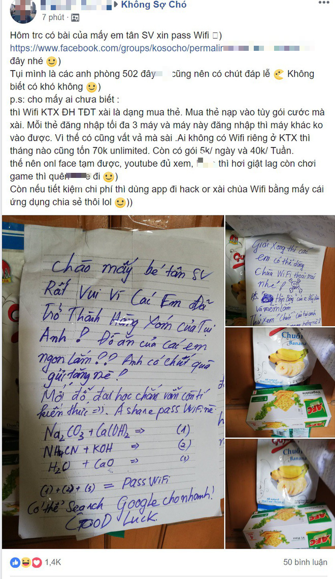 Cái kết của cô nàng xin pass wifi: Mật khẩu đã cho chỉ cần giải phương trình hóa học là dùng miễn phí - Ảnh 2.