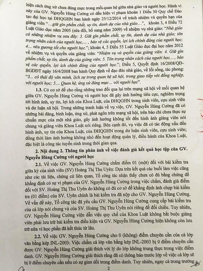 Đã có kết luận vụ việc nam giảng viên khoa Luật bị hàng loạt sinh viên tố gạ gẫm, bớt xén giờ dạy - Ảnh 2.