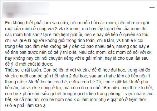 Chị gái bực vì đã nuôi em gái học Đại học lại còn bị em rút trộm tiền, hội chị em nhao nhao bày cách trị  - Ảnh 1.