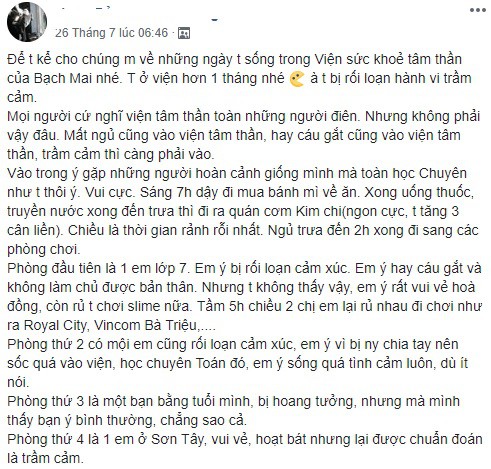 Chia sẻ về 1 tháng ở viện tâm thần của nữ sinh gây sốt mạng - Ảnh 1.