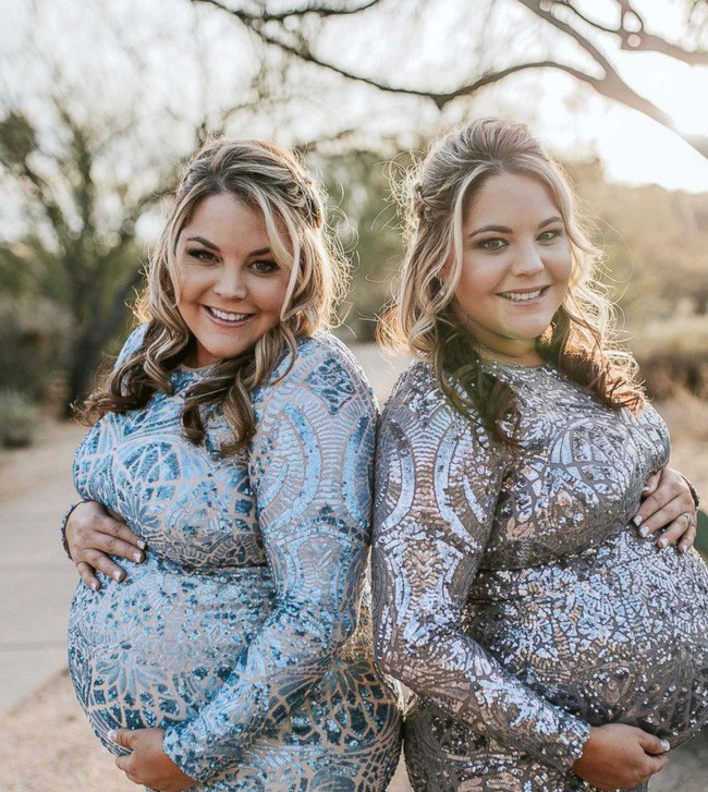 Hai chị em sinh đôi mang bầu rồi sinh con cùng 1 ngày tại cùng 1 bệnh viện, nhìn khuôn mặt 2 đứa trẻ mọi người lại càng ngạc nhiên - Ảnh 3.