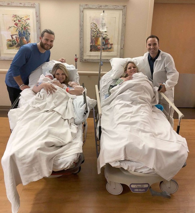 Hai chị em sinh đôi mang bầu rồi sinh con cùng 1 ngày tại cùng 1 bệnh viện, nhìn khuôn mặt 2 đứa trẻ mọi người lại càng ngạc nhiên - Ảnh 4.