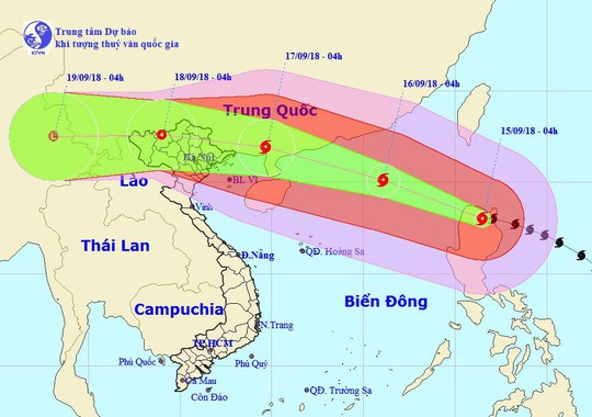 Siêu bão Mangkhut chiều nay vào Biển Đông, thành bão số 6 - Ảnh 1.