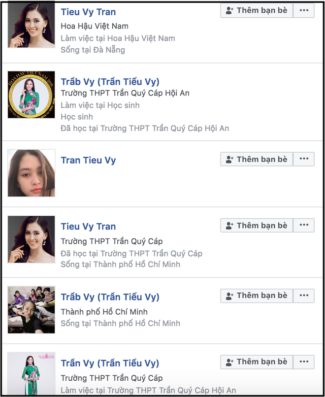 Vừa đăng quang ít phút, hàng loạt Facebook giả mạo Hoa hậu Trần Tiểu Vy đã xuất hiện tràn lan - Ảnh 1.