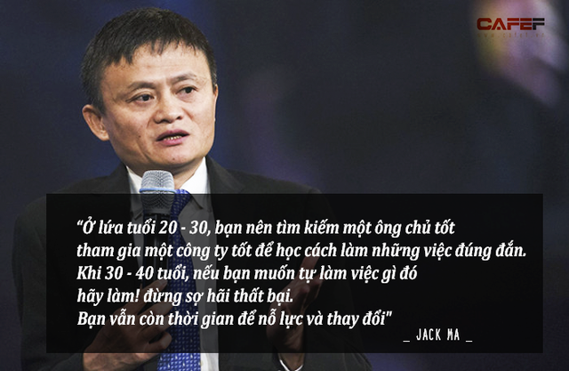 Lời khuyên của Jack Ma: 20, 30 tuổi vẫn còn nhiều điều để học nên đừng lao đầu vào kiếm tiền, đây mới là việc bạn cần làm! - Ảnh 1.
