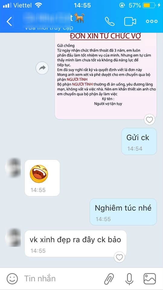 Chị em rộ trào lưu nhắn tin từ chức vợ để chuyển sang bộ phận người tình và đây là phản ứng của các anh chồng - Ảnh 11.