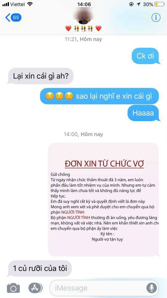 Chị em rộ trào lưu nhắn tin từ chức vợ để chuyển sang bộ phận người tình và đây là phản ứng của các anh chồng - Ảnh 7.