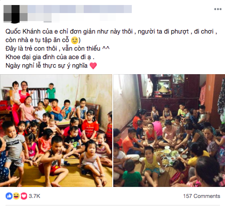 Khoe ảnh đại gia đ&igrave;nh qu&acirc;y quần ăn cỗ trong ng&agrave;y nghỉ lễ Quốc kh&aacute;nh v&ocirc; c&ugrave;ng &yacute; nghĩa nhưng mọi người chỉ thấy cho&aacute;ng v&aacute;ng bởi điều n&agrave;y - Ảnh 1.