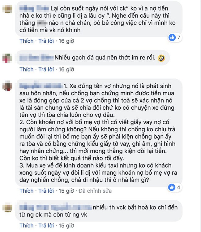 Mua xe chung nhưng muốn chồng trả tiền hết, ly hôn đòi cả tiền lẫn xe, vợ trẻ bị mỉa mai “khôn thế quê em đầy” - Ảnh 3.