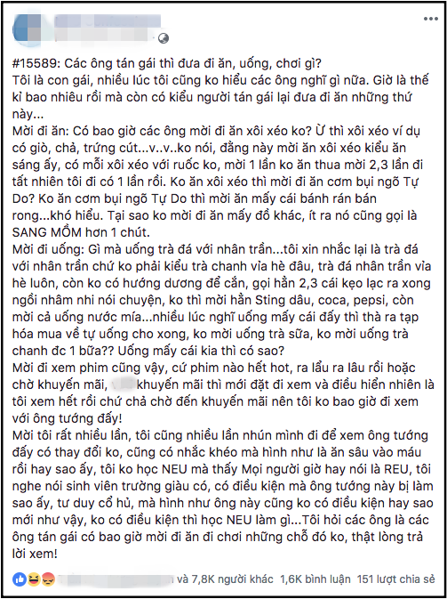 Cô gái “tố” bạn trai quanh năm suốt tháng chỉ biết đưa đi ăn xôi xéo lúc hẹn hò, dân tình phản ứng gay gắt - Ảnh 1.