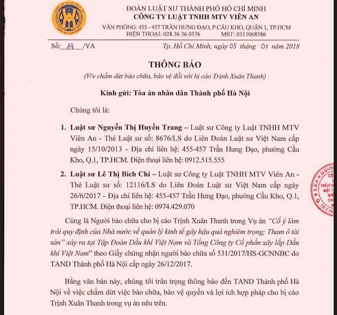 Hai luật sư của Trịnh Xuân Thanh bất ngờ rút lui trước ngày mở tòa - Ảnh 1.