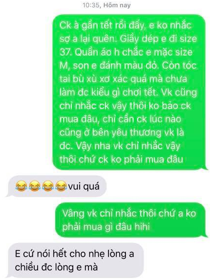 Các chị thi nhau nhắn tin theo trào lưu đòi quà sắp Tết rồi, em sợ anh quên, và đây là phản ứng của các anh chồng - Ảnh 19.