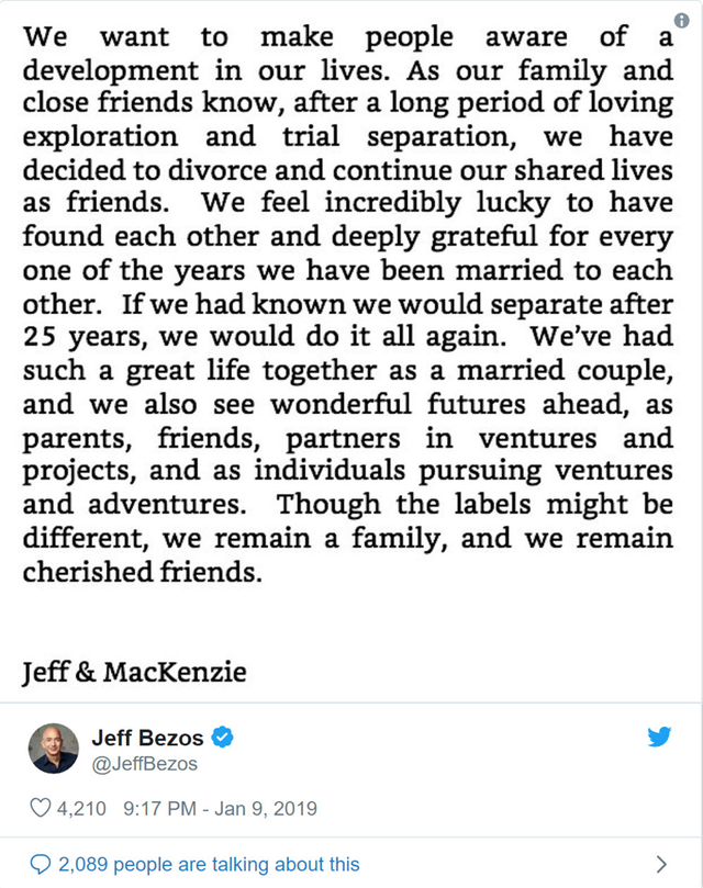  Tỷ phú Jeff Bezos và vợ ly dị sau 25 năm chung sống  - Ảnh 1.