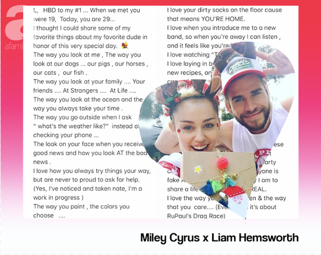 Toàn bộ nội dung bức thư tình triệu like của Miley Cyrus gửi cho Liam khiến ai cũng xúc động - Ảnh 2.