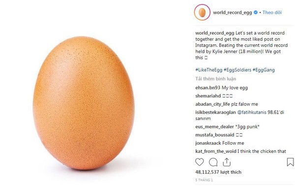 Bức ảnh quả trứng có điều gì lạ khi lập kỷ lục bức ảnh được nhiều lượt thích nhất trên Instagram? - Ảnh 1.