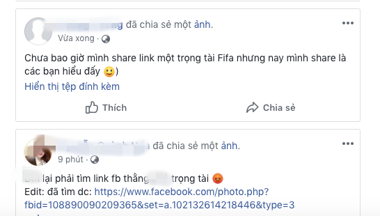 Nghĩ bị xử ép, CĐV Việt Nam tiếp tục dùng những từ ngữ thô tục với facebook trọng tài người Iran - Ảnh 2.