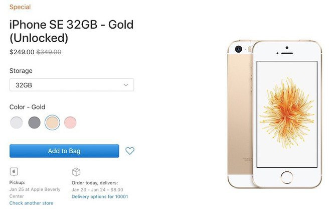 Apple xả kho iPhone SE với giá hấp dẫn: Giảm 100 USD cho bản 32GB và 150 USD cho bản 128GB - Ảnh 1.