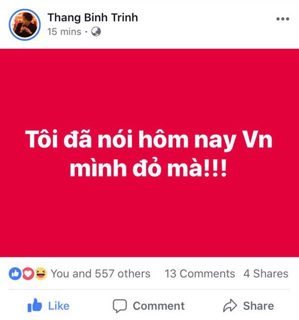 Ngọc Trinh, Ninh Dương Lan Ngọc cùng dàn sao vỡ òa trước trận Việt Nam - Nhật Bản: Một tinh thần rực lửa! - Ảnh 3.