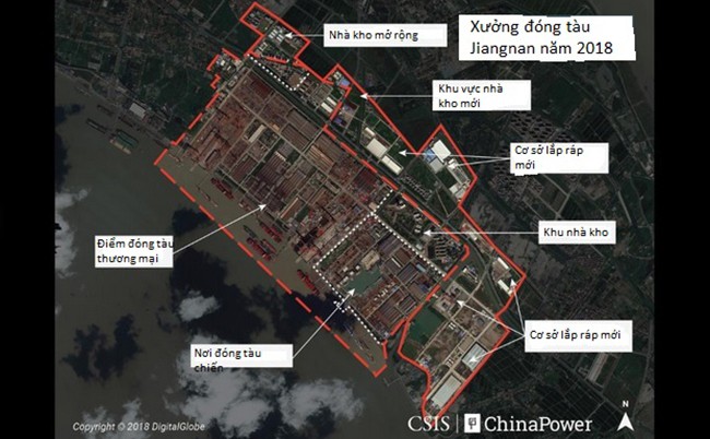 Ảnh vệ tinh cho thấy Trung Quốc mở rộng đáng kể xưởng đóng tàu chiến quan trọng - Ảnh 2.