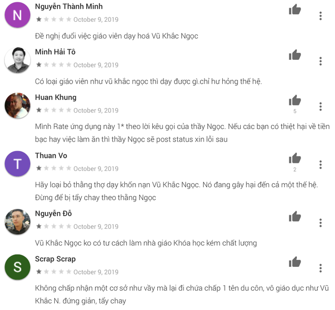 HOCMAI nhận bão 1* trên chợ ứng dụng, Google Maps vì hợp tác cùng giáo viên Vũ Khắc Ngọc - Ảnh 4. HOCMAI nhận bão 1* trên chợ ứng dụng, Google Maps vì hợp tác cùng giáo viên Vũ Khắc Ngọc - Ảnh 4.