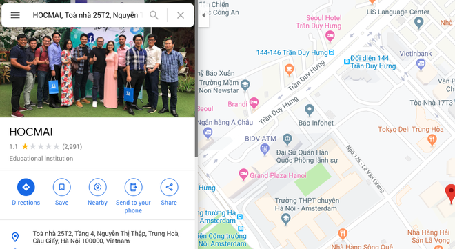 HOCMAI nhận bão 1* trên chợ ứng dụng, Google Maps vì hợp tác cùng giáo viên Vũ Khắc Ngọc - Ảnh 5. HOCMAI nhận bão 1* trên chợ ứng dụng, Google Maps vì hợp tác cùng giáo viên Vũ Khắc Ngọc - Ảnh 5.