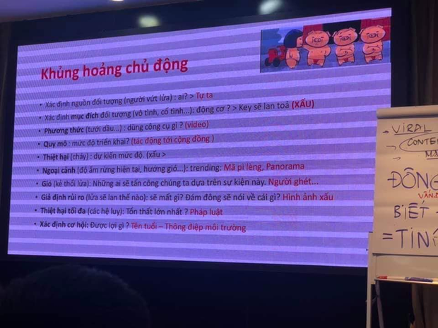 Vừa khoả thân ở Mã Pì Lèng, Hiếu Orion lại dùng chính hình biếm hoạ 4 chú lợn đi phượt để giảng về vấn đề tạo khủng hoảng trong truyền thông - Ảnh 5.