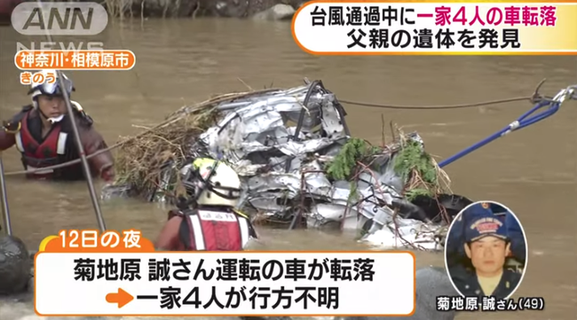 Gia đình 4 người ở Nhật chết thảm trong xe hơi vì siêu bão Hagibis, người dân viết chữ cầu cứu nước và lương thực tại vùng bị cô lập - Ảnh 1.