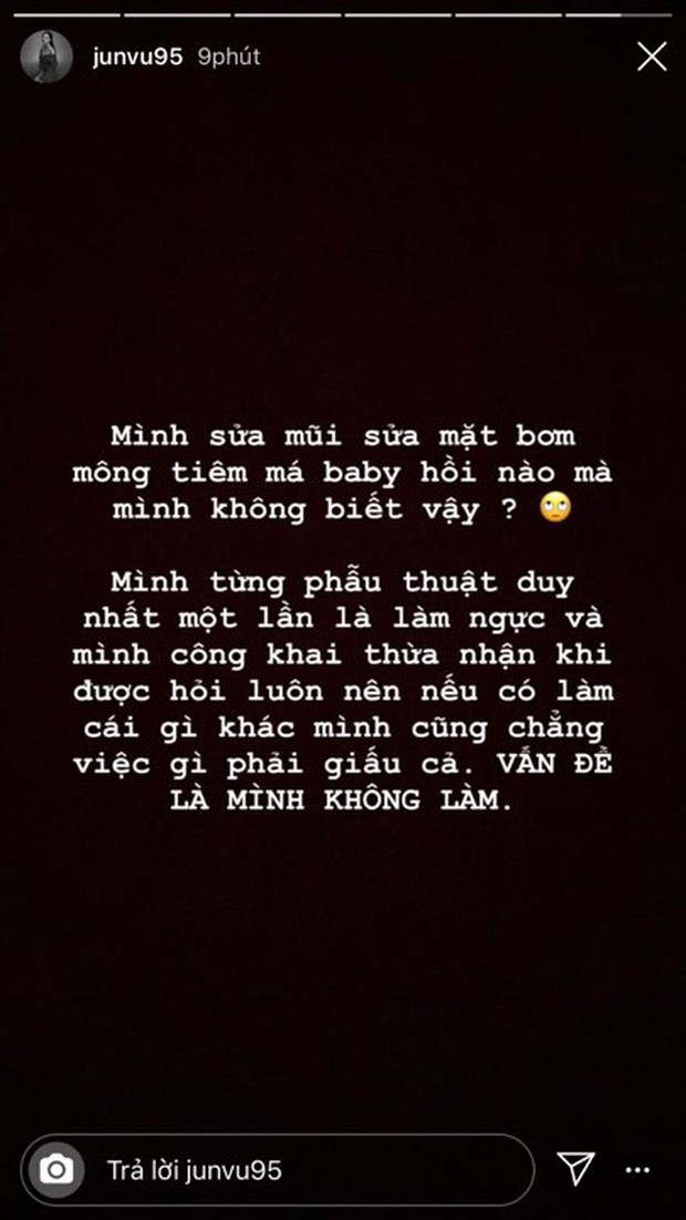 Bị nghi dao kéo khi liên tục xuất hiện với gương mặt khác lạ, Jun Vũ lên tiếng đáp trả cực gắt - Ảnh 1.