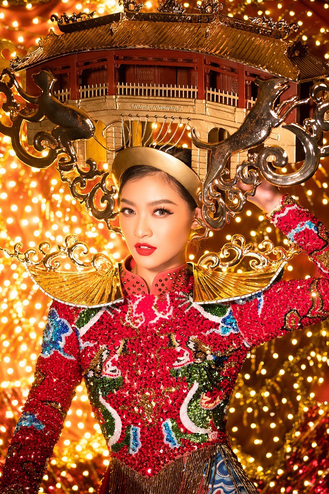 Quốc phục đính 2.000 đèn led của Á hậu Kiều Loan sẽ tranh tài tại Hoa hậu Hòa bình thế giới  - Ảnh 4.