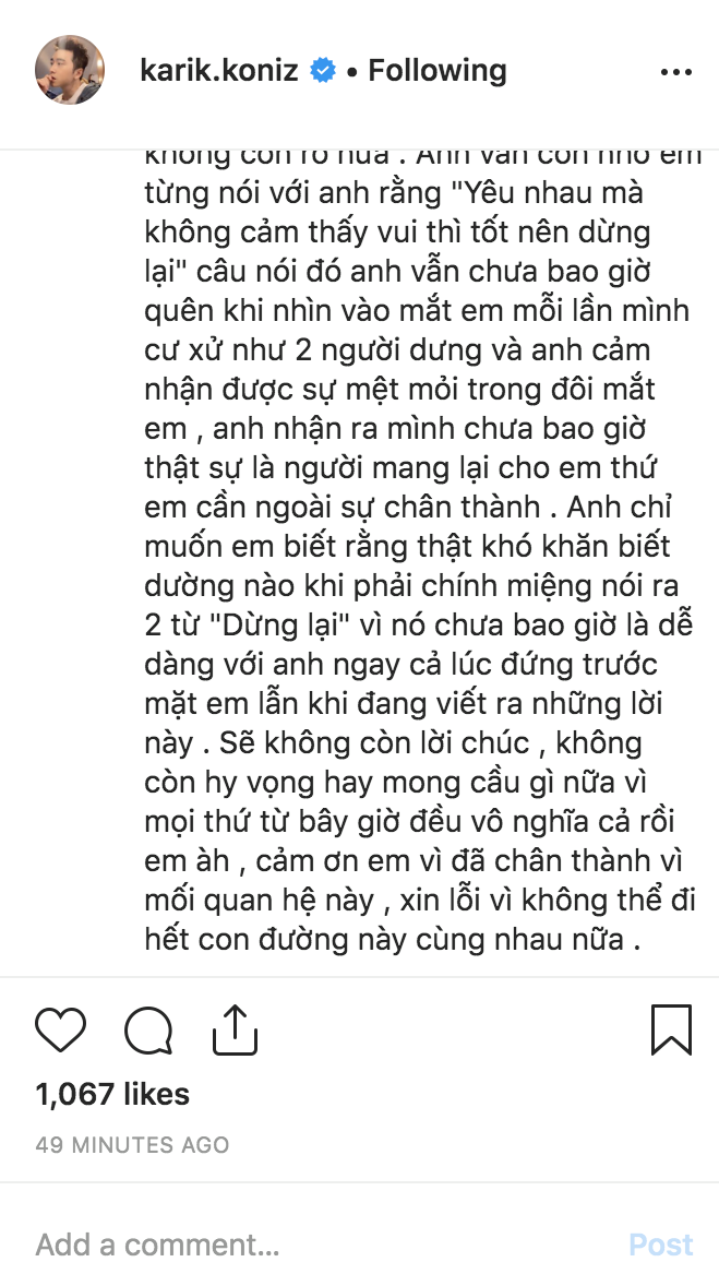 Karik Người lạ ơi bất ngờ viết tâm thư gửi người yêu cũ rồi xóa vội trong đêm, cô gái được nhắc đến là bạn gái tin đồn của Tim? - Ảnh 3.