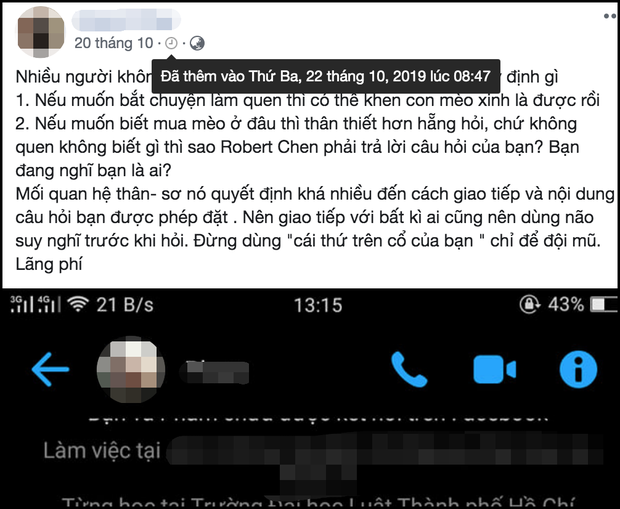 Vụ gái xinh mua mèo bị cà khịa: Xuất hiện tài khoản Facebook giả mạo nam chính 1 cách tinh vi, tiếp tục kích war - Ảnh 1.