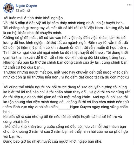 Ngọc Quyên bất ngờ tâm sự cuộc sống bươn chải bên Mỹ: Chẳng có gì để mất, tôi cứ lao vào hết việc này đến việc khác - Ảnh 1.