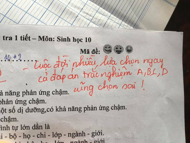 Buồn nẫu ruột vì điểm kém, học trò vẫn phì cười trước dòng nhận xét mặn hơn cả muối của cô giáo - Ảnh 1.