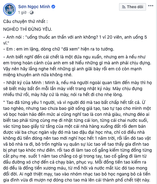 HOT: Sơn Ngọc Minh tung loạt bằng chứng hẹn hò đồng tính tố Erik lợi dụng tình cảm, tuyên bố sốc: Mình chết mọi người mới vừa lòng à? - Ảnh 1.