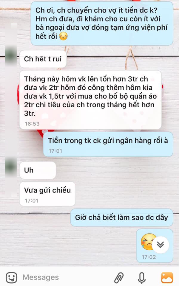 Chân dung người chồng keo kiệt: Bỏ ra 2 triệu/tháng cho con, vợ ốm quyết không chi thêm - Ảnh 2.