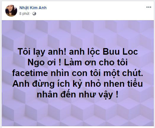 Nhật Kim Anh công khai van xin chồng cũ cho được gặp con khiến fan đau lòng - Ảnh 1.