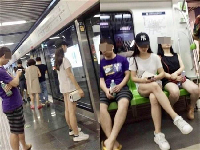 Đi tàu điện ngầm mặc váy cũn cỡn, cô gái trẻ khiến mọi người “đứng hình khi quên diện luôn nội y, dân mạng bày tỏ ý kiến trái chiều - Ảnh 1.