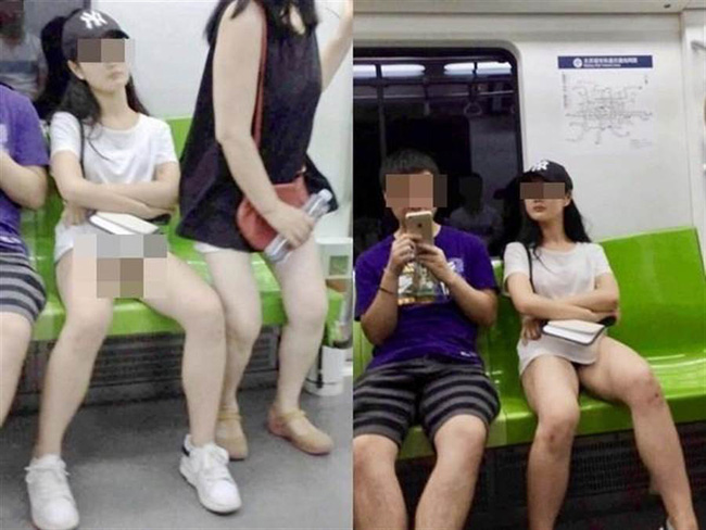 Đi tàu điện ngầm mặc váy cũn cỡn, cô gái trẻ khiến mọi người “đứng hình khi quên diện luôn nội y, dân mạng bày tỏ ý kiến trái chiều - Ảnh 2.
