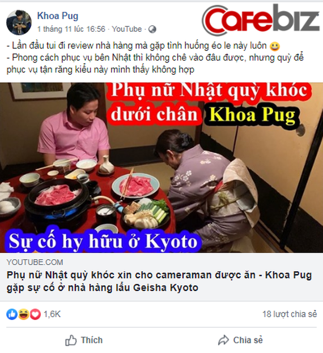 Khoa Pug bị tố dựng chuyện, vi phạm luật pháp Nhật Bản khi đăng clip Phụ nữ Nhật quỳ khóc xin cho cameraman được ăn - Ảnh 1.