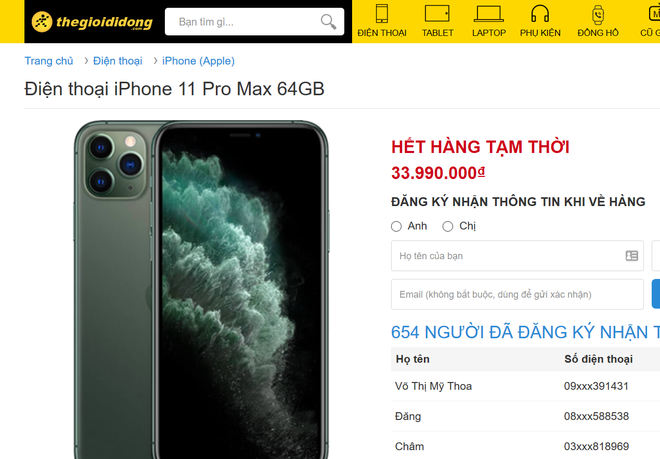 iPhone 11 Pro Max cháy hàng tại Việt Nam dù giá cao - Ảnh 2.