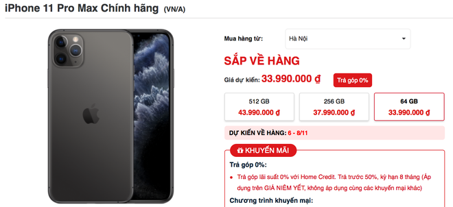 iPhone 11 Pro Max cháy hàng tại Việt Nam dù giá cao - Ảnh 3.