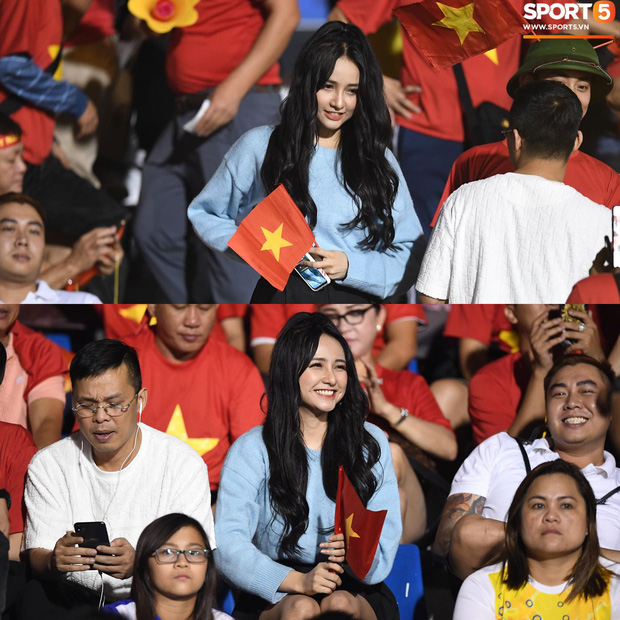 Tìm ra info gái xinh xuất hiện trên khán đài chung kết Việt Nam - Indonesia tại SEA Games 30 - Ảnh 1.
