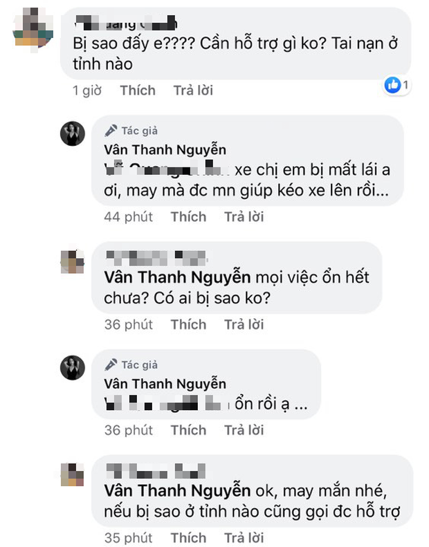 Tin gây sốc giữa đêm: Vân Hugo vừa gặp sự cố xe mất lái, lật lộn vòng ngay trên đường vắng - Ảnh 2. Tin gây sốc giữa đêm: Vân Hugo vừa gặp sự cố xe mất lái, lật lộn vòng ngay trên đường vắng - Ảnh 2.