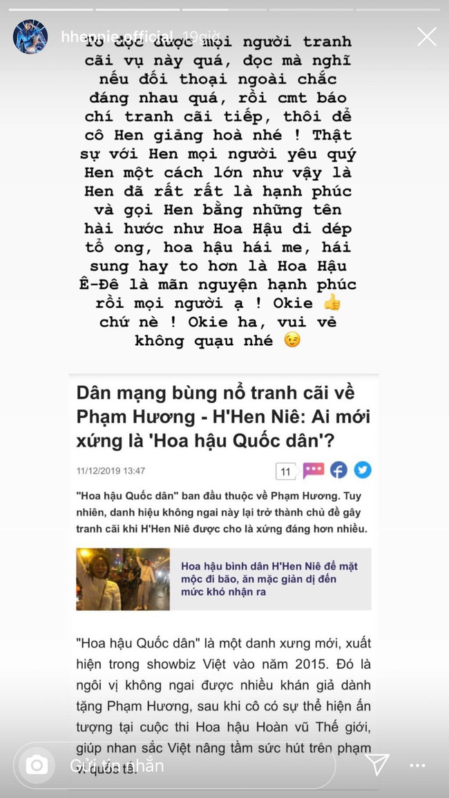 Phản ứng trái ngược của HHen Niê và Phạm Hương trước cuộc tranh cãi gay gắt ai mới xứng là Hoa hậu quốc dân? - Ảnh 1.