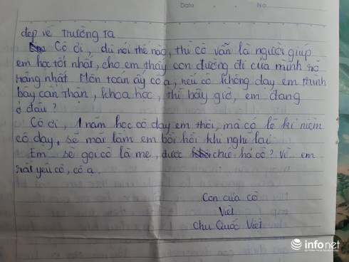 Lá thư của học sinh gửi cô giáo cũ khiến triệu người rưng rưng - Ảnh 2.
