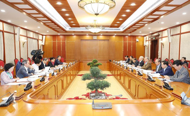 Tổng Bí thư, Chủ tịch nước Nguyễn Phú Trọng chủ trì họp Bộ Chính trị - Ảnh 2.